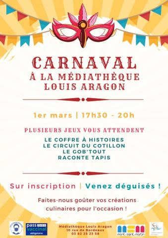 Carnaval médiathèque Louis Aragon